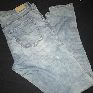 H&M light blue slim waist jeans